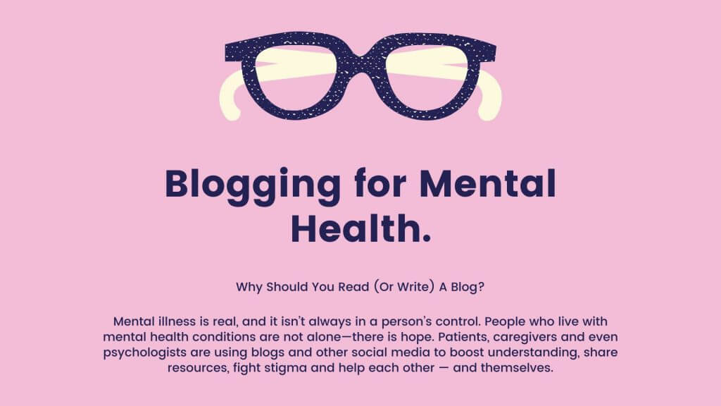Blogging for mental health graphic