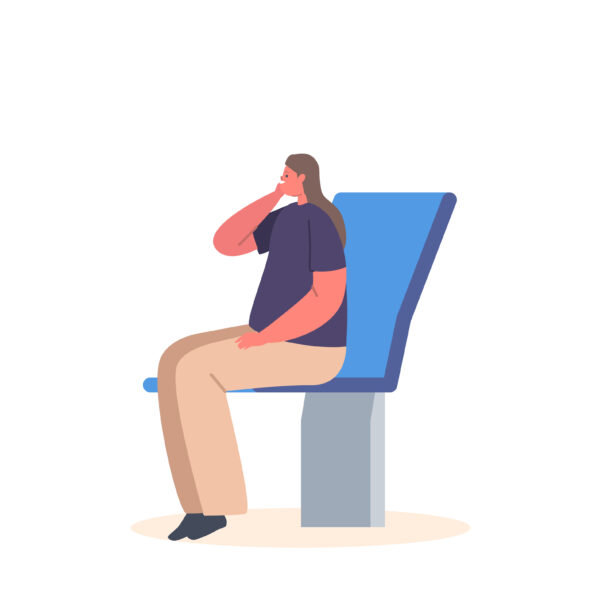 Person pondering their anxiety, confident and ready to discuss their mental health with their doctor