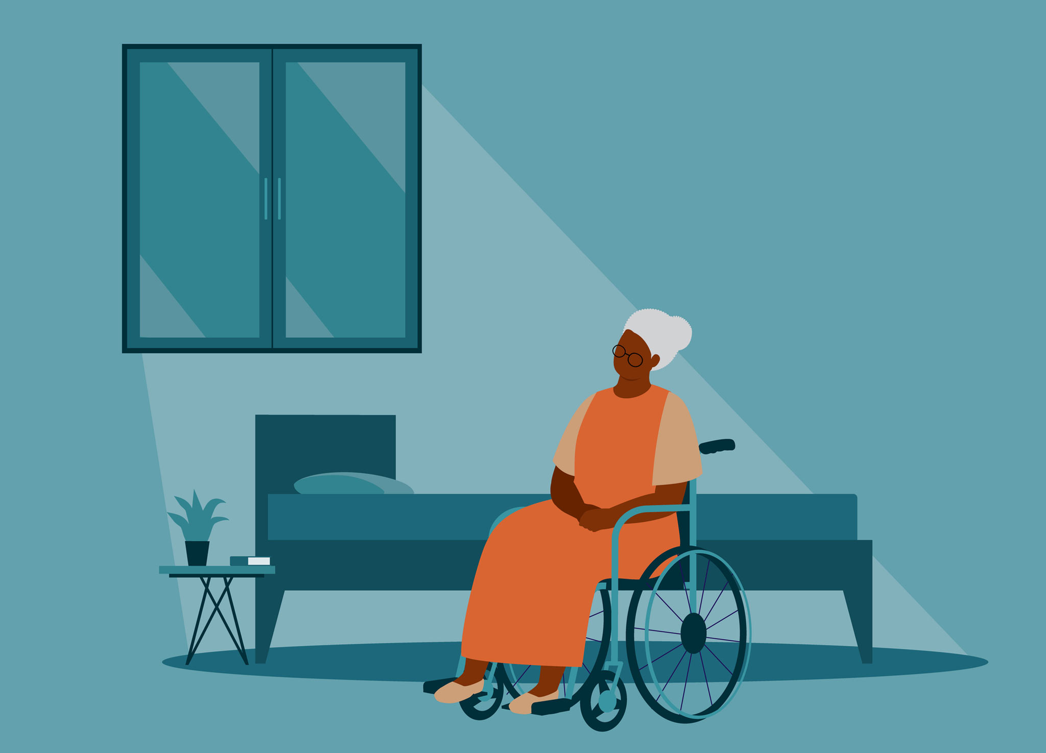 illustration of depression in the elderly